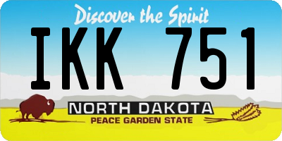 ND license plate IKK751