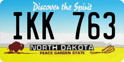 ND license plate IKK763