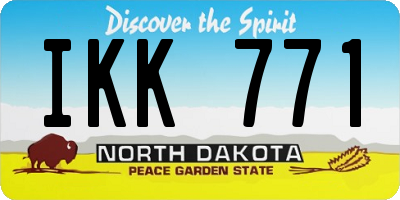 ND license plate IKK771
