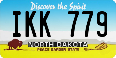 ND license plate IKK779