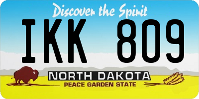ND license plate IKK809