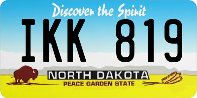 ND license plate IKK819