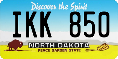 ND license plate IKK850