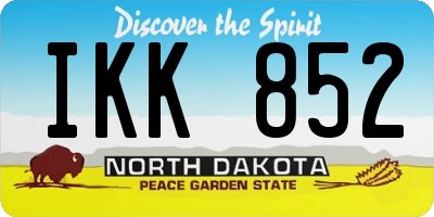 ND license plate IKK852