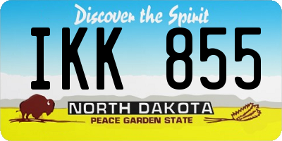 ND license plate IKK855