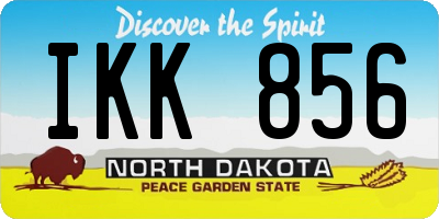 ND license plate IKK856