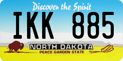 ND license plate IKK885