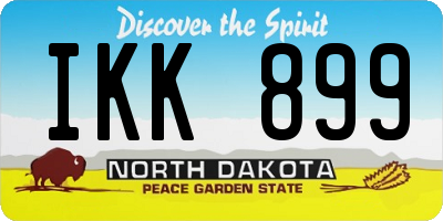 ND license plate IKK899