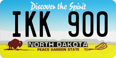 ND license plate IKK900