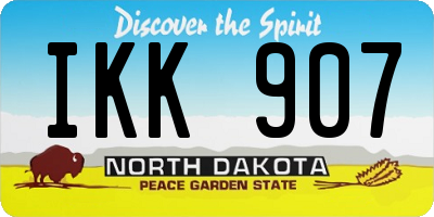 ND license plate IKK907