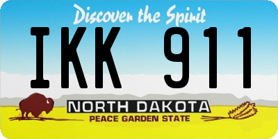 ND license plate IKK911