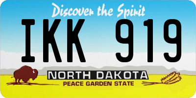 ND license plate IKK919