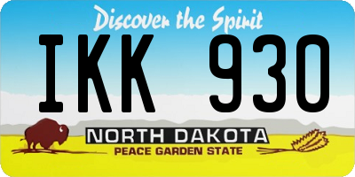 ND license plate IKK930