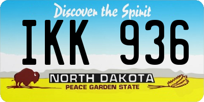 ND license plate IKK936