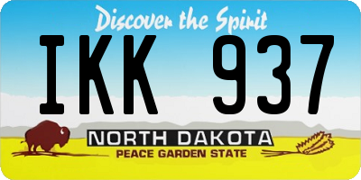 ND license plate IKK937