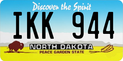 ND license plate IKK944