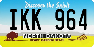 ND license plate IKK964