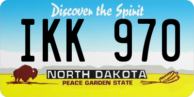ND license plate IKK970