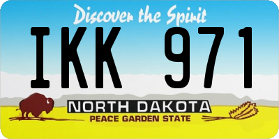 ND license plate IKK971