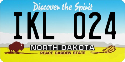 ND license plate IKL024