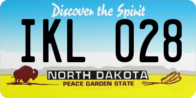 ND license plate IKL028