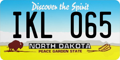 ND license plate IKL065