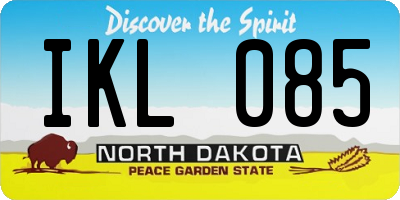 ND license plate IKL085