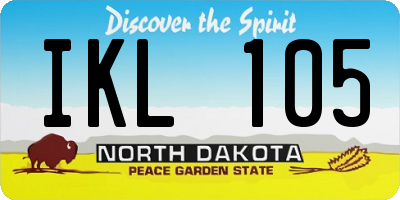ND license plate IKL105