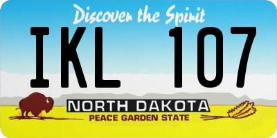 ND license plate IKL107