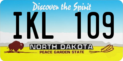 ND license plate IKL109