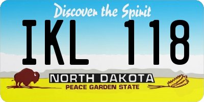 ND license plate IKL118