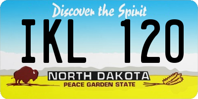 ND license plate IKL120