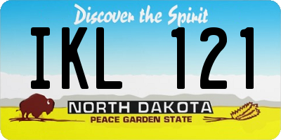 ND license plate IKL121