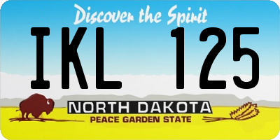 ND license plate IKL125
