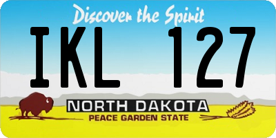 ND license plate IKL127