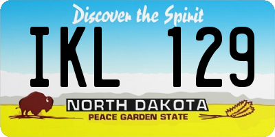 ND license plate IKL129