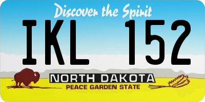ND license plate IKL152