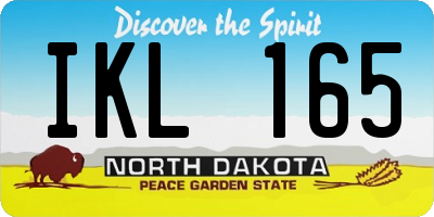 ND license plate IKL165