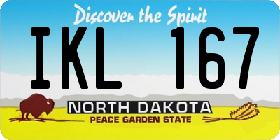 ND license plate IKL167