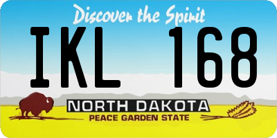 ND license plate IKL168