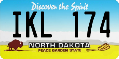 ND license plate IKL174
