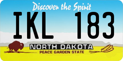 ND license plate IKL183
