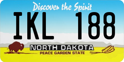 ND license plate IKL188