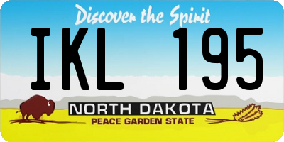 ND license plate IKL195