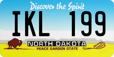ND license plate IKL199