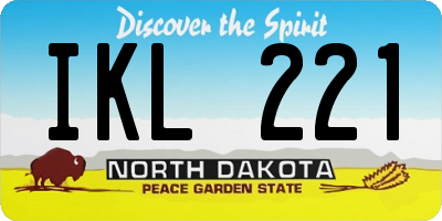 ND license plate IKL221