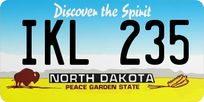 ND license plate IKL235