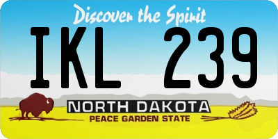 ND license plate IKL239