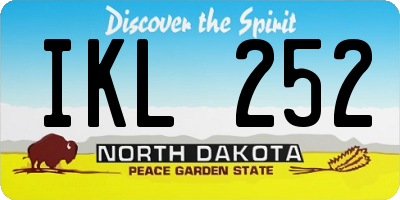 ND license plate IKL252