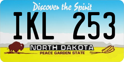ND license plate IKL253